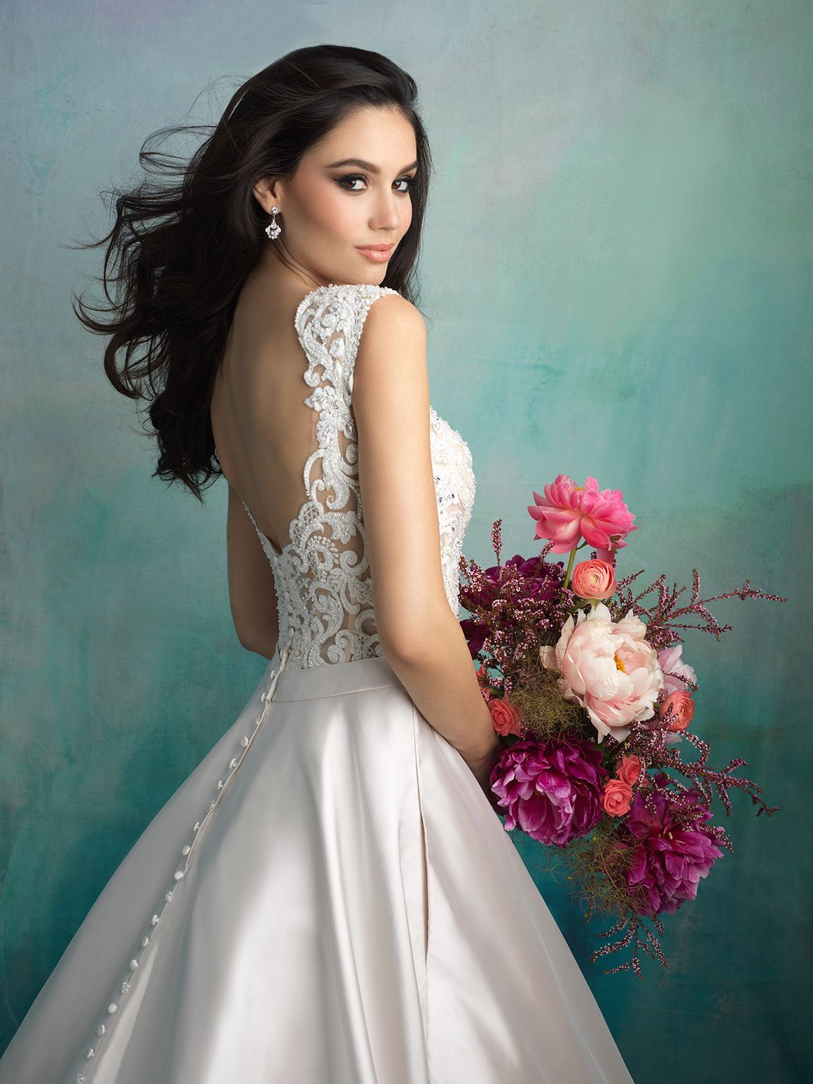 Allure 9517_aline gown_sale_timeless bridalwear_side close - Timeless Bridalwear